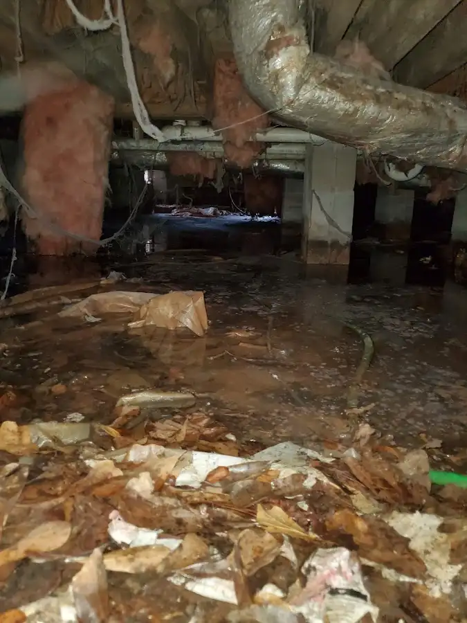 Crawl space flood assessment for Commercial Water Damage Restoration in Yankton